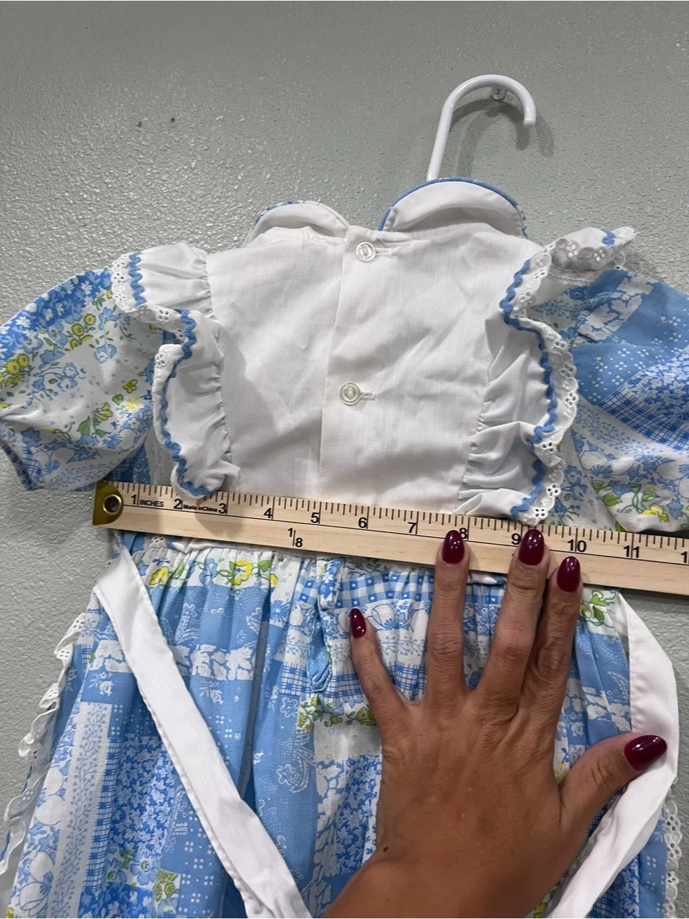 Vintage Peaches N Cream Backwards to Basics Girls 3T Prairie Dress Floral